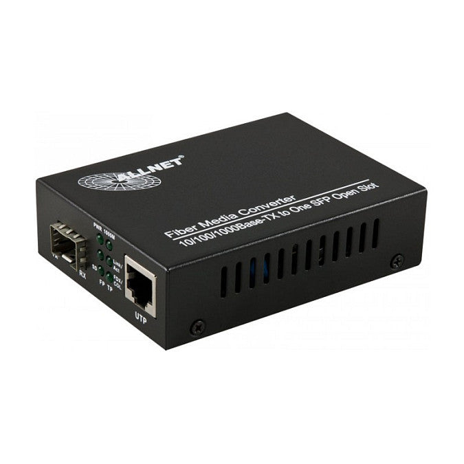 Z ALLNET Medienkonverter 10/100/1000BASE-T auf 1000BASE-SX/-LX Single/-Multimode SFP Mini-GBIC Anschluss ALL-MC104G-SFP1