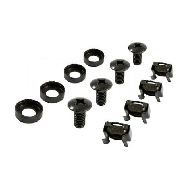 ALLNET Befestigungsset Käfigmuttern+Schrauben 100-Pack M6 Schwarz