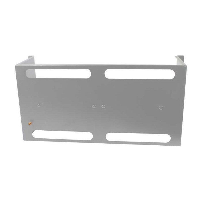 ALLNET Gerätehalter für Hutschiene/DIN-Rail Geräte T150mm/5HE Lichtgrau Frontmontage