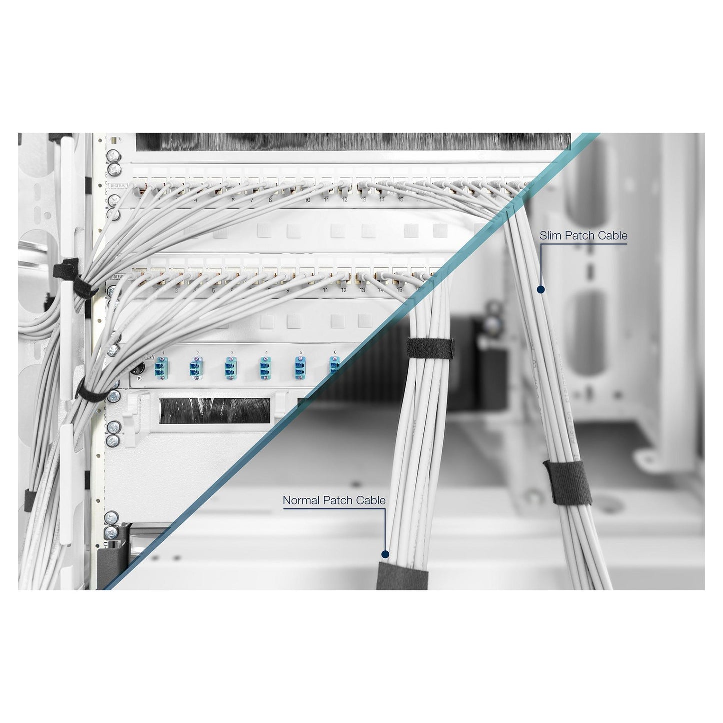 DIGITUS CAT 6A U/FTP Slim Patchkabel 1m grau