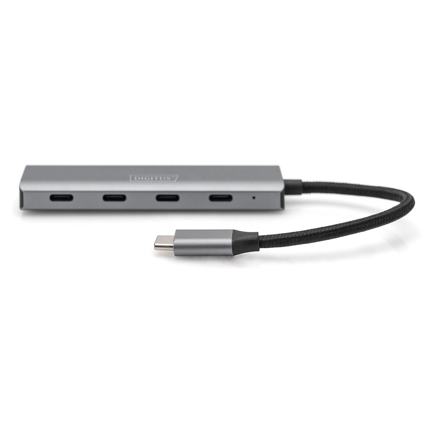 DIGITUS USB-C-Hub 4-Port 3.1->4xC3.1 integr. Kabel silber