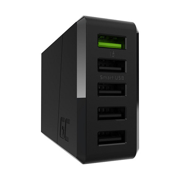 Green Cell Charger 52W 5-Port USB3.0 Schwarz
