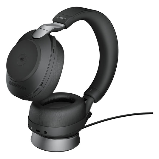 Jabra Evolve2 85 Stereo MS + Ladestation + Link 380 USB-C, schwarz