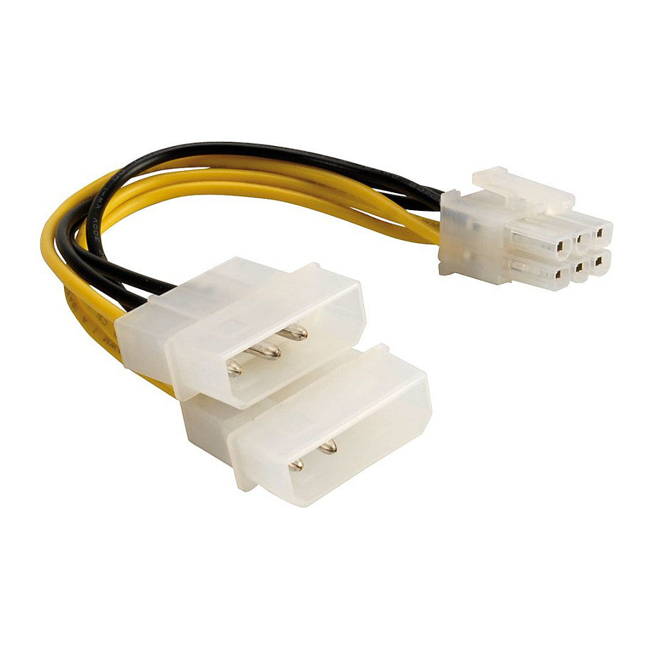 Inter.2x Molex >6pin Graka Delock