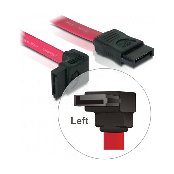SATA 0,3m rot 90° DeLock