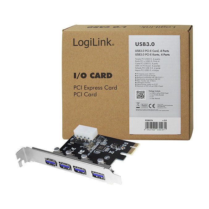 LogiLink 4-Port USB 3.0 PCI Express-Karte