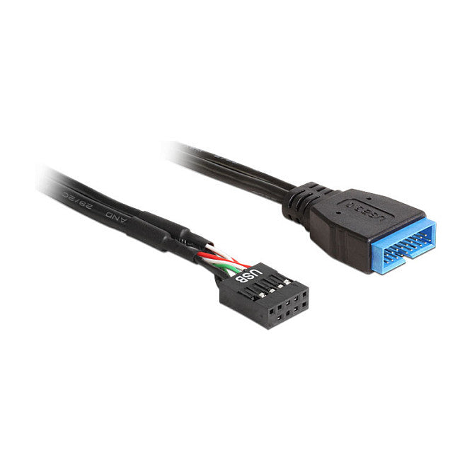 DeLock USB 2.0 Pin Header > USB 3.0 Pin Header (BU-ST) 30cm Schwarz
