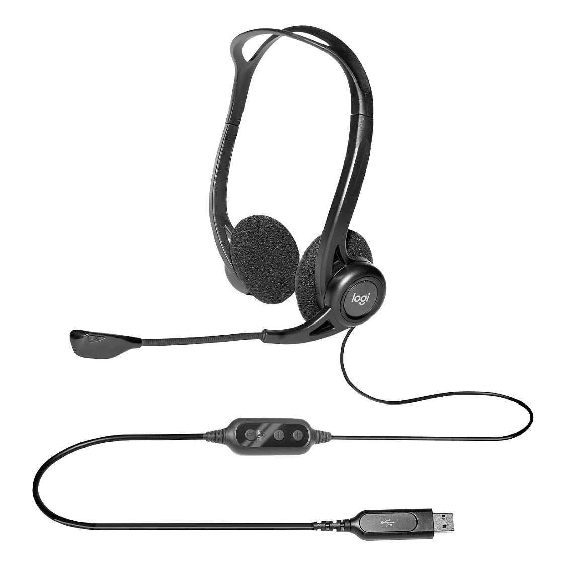 Logitech PC960 USB Stereo Headset OEM Black