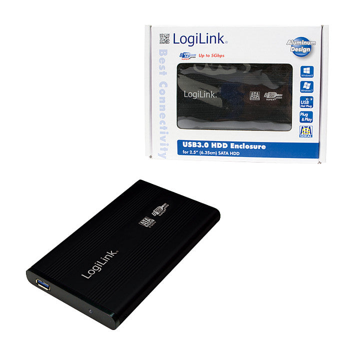 6cm SATA USB3 LogiLink schwarz