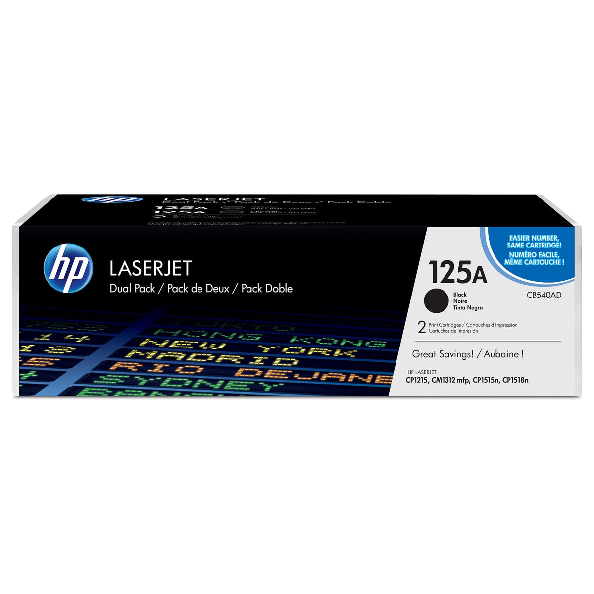 HP 125A CB540AD black Doppelpack