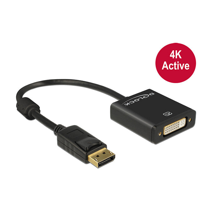 DeLock DisplayPort 1.2 > DVI 24+5 (ST-BU) Adapter 4K Schwarz