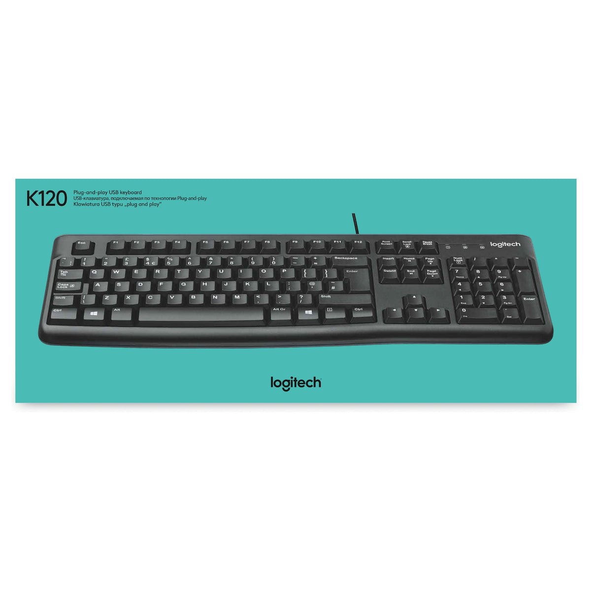 Logitech K120 USB Black QWERTY US