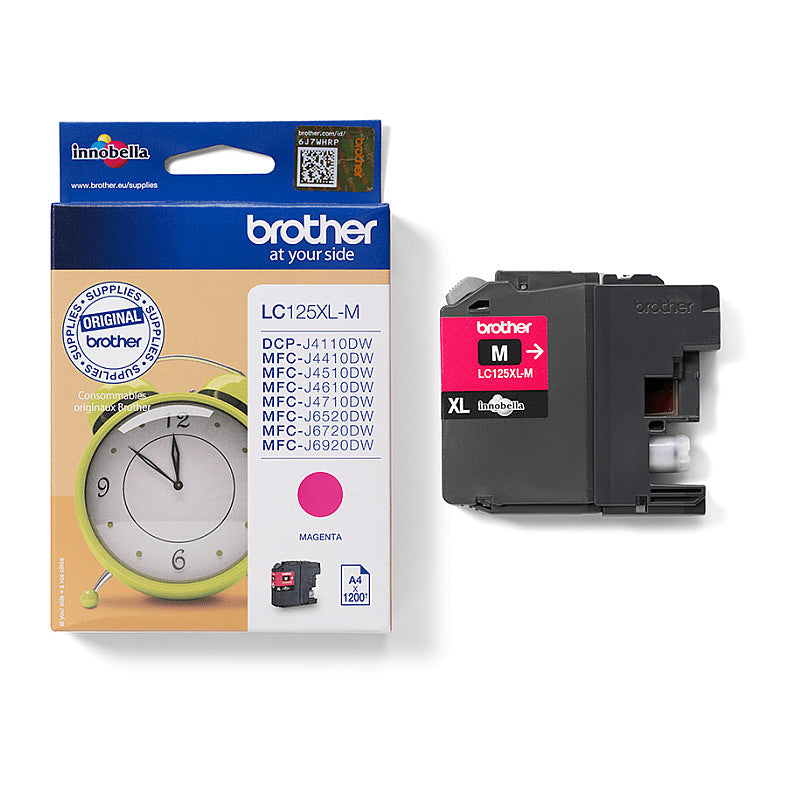 Brother Tinte LC-125XLM Magenta bis zu 1.200 Seiten nach ISO/IEC 24711