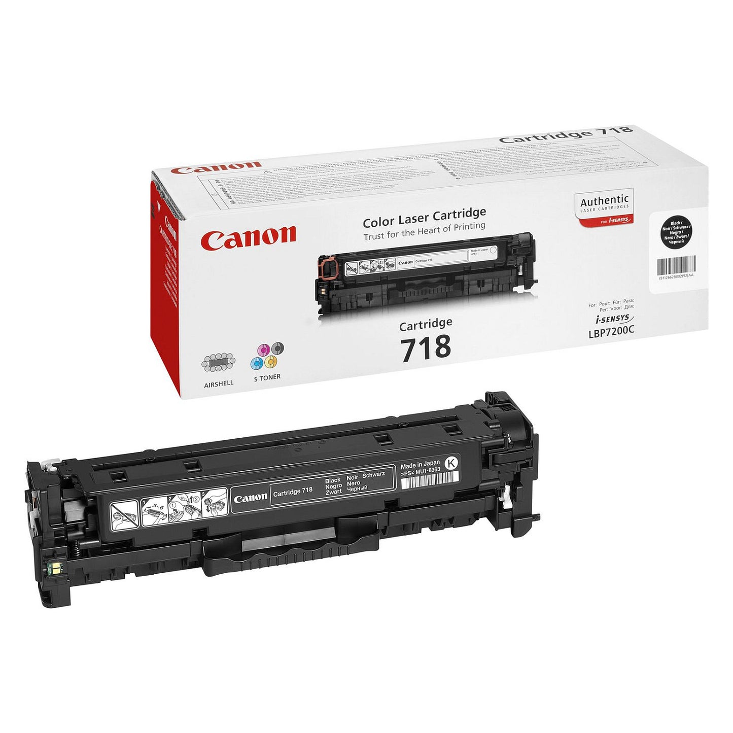 Canon Toner 718BK 2662B002 Schwarz