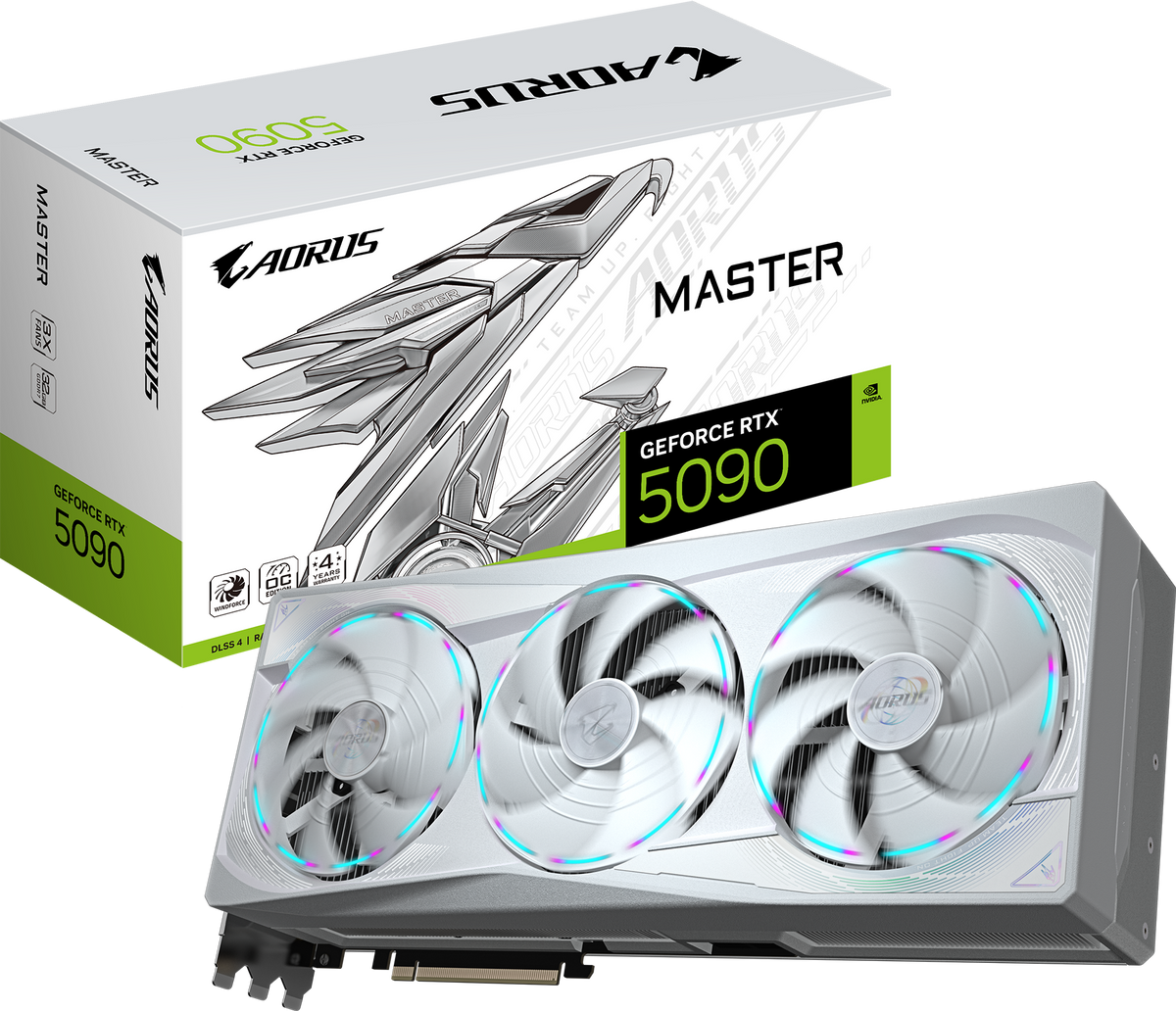 AORUS GeForce RTX™ 5090 MASTER ICE 32G (Graphics Card Only)