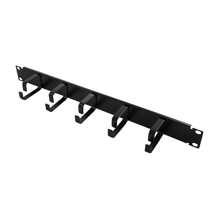 LogiLink Kabelführungspanel 19" 1HE mit 5 Stahlbügeln Schwarz
