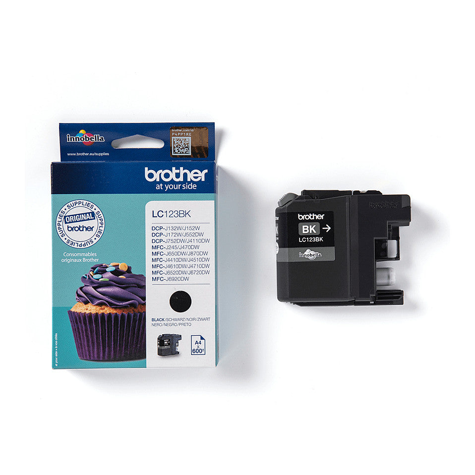 Brother Tinte LC-123BK Schwarz bis zu 600 Seiten nach ISO/IEC 24711