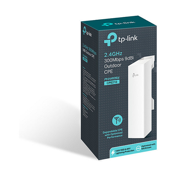TP-Link CPE210 Outdoor - 2.4 GHz 300 Mbps 9 dBi Outdoor CPE