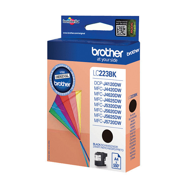 Brother Tinte LC-223BK Schwarz bis zu 550 Seiten nach ISO/IEC 24711