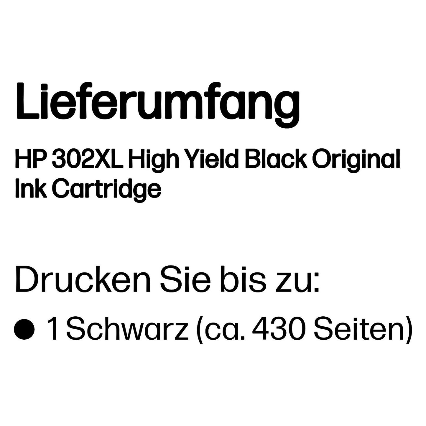 HP Tinte 302 XL F6U68AE Schwarz