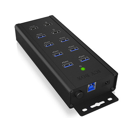 ICY BOX IB-HUB1703-QC3 USB 3.0 HUB 7-Port 7xUSB 3.0; 3xLadeanschluss QC3.0