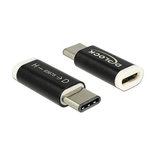 USB 2.0 Adapter Micro-B Buchse zu USB Type-C™ 2.0 Stecker schwarz