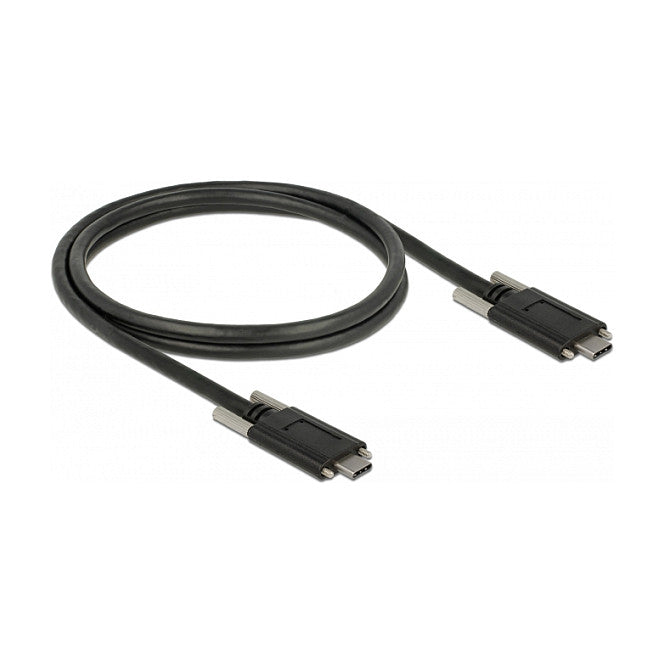 USB3.1 USB Type-C Stecker > USB 3.1 Gen 2 USB Type-C™ Stecker mit Schrauben seitlich 1 m