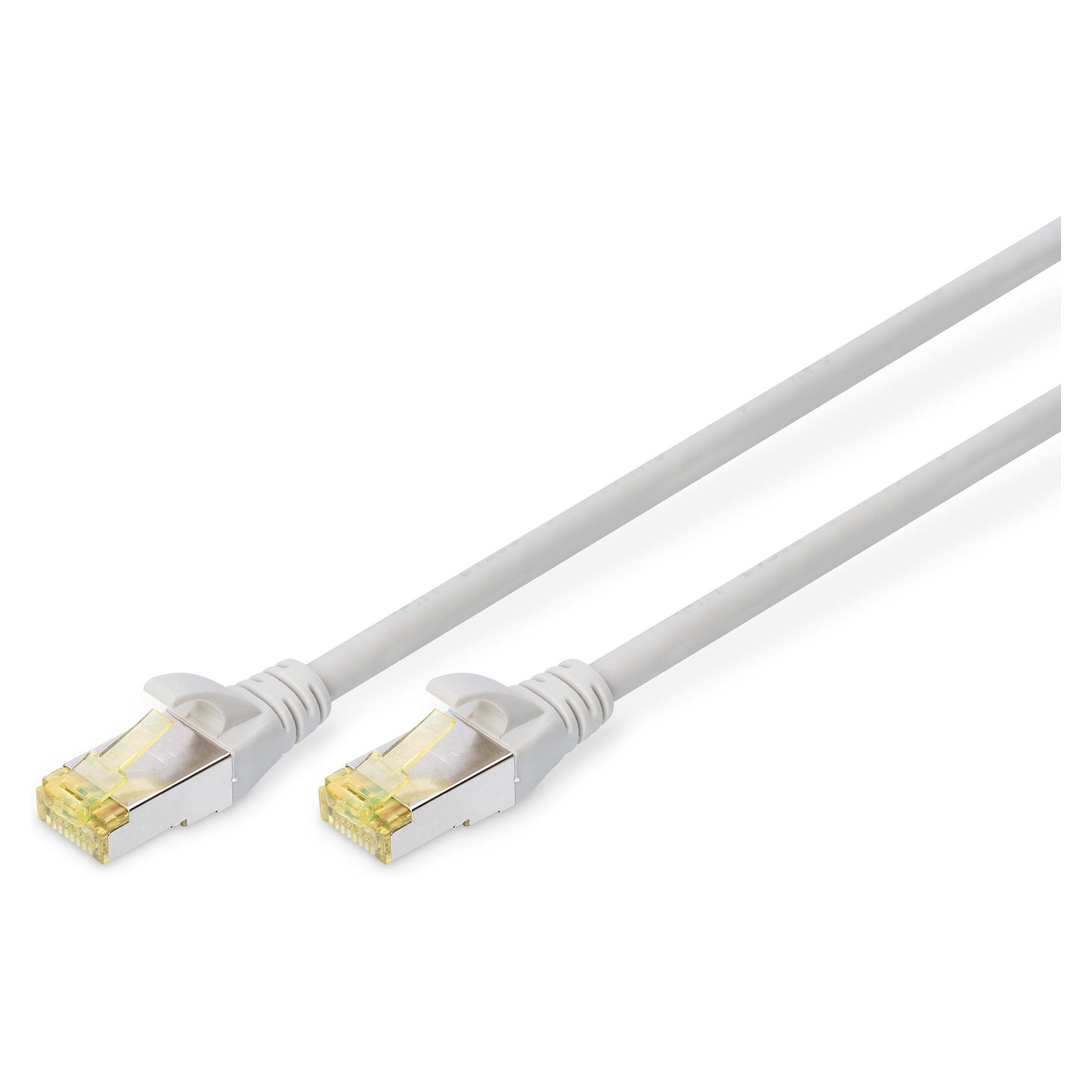DIGITUS Patchkabel Cat6a S/FTP 2xRJ45 5.0m grau Hebelschutz Polybeutel