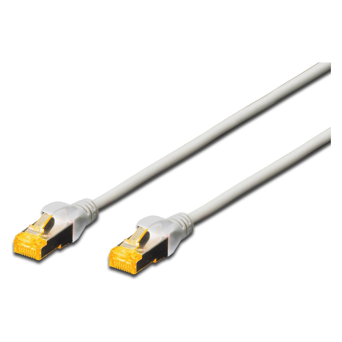 DIGITUS Patchkabel Cat6a S/FTP 2xRJ45 10.0m grau Hebelschutz Polybeutel