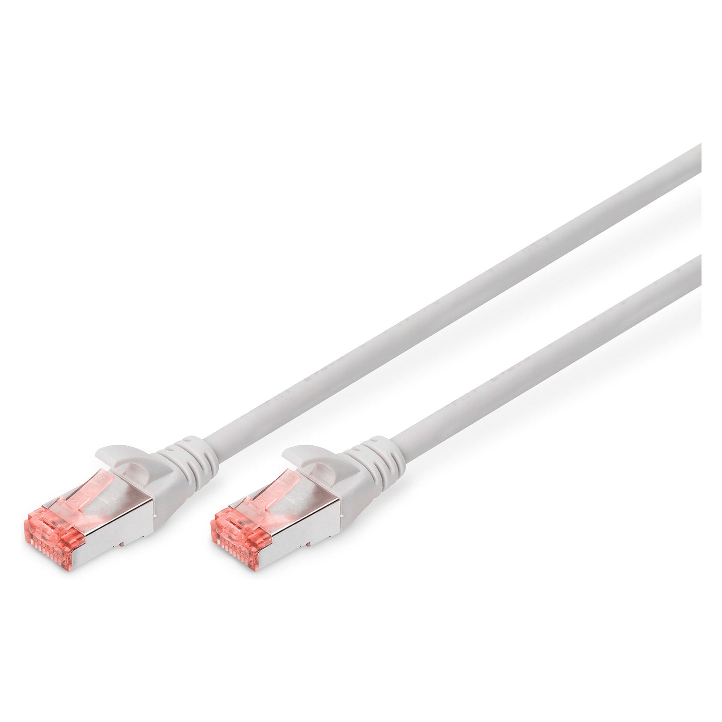 DIGITUS Patchkabel Cat6 S/FTP 2xRJ45 0.25m grau Hebelschutz Polybeutel