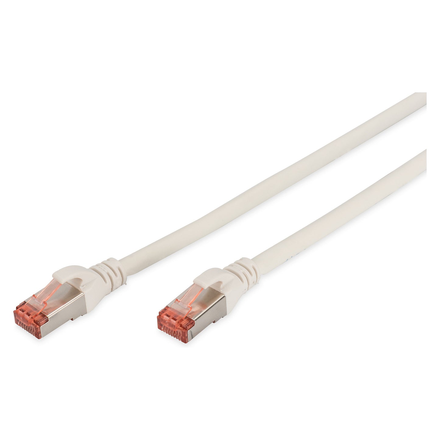 DIGITUS Patchkabel Cat6 S/FTP 2xRJ45 2,0m weiß Hebelschu