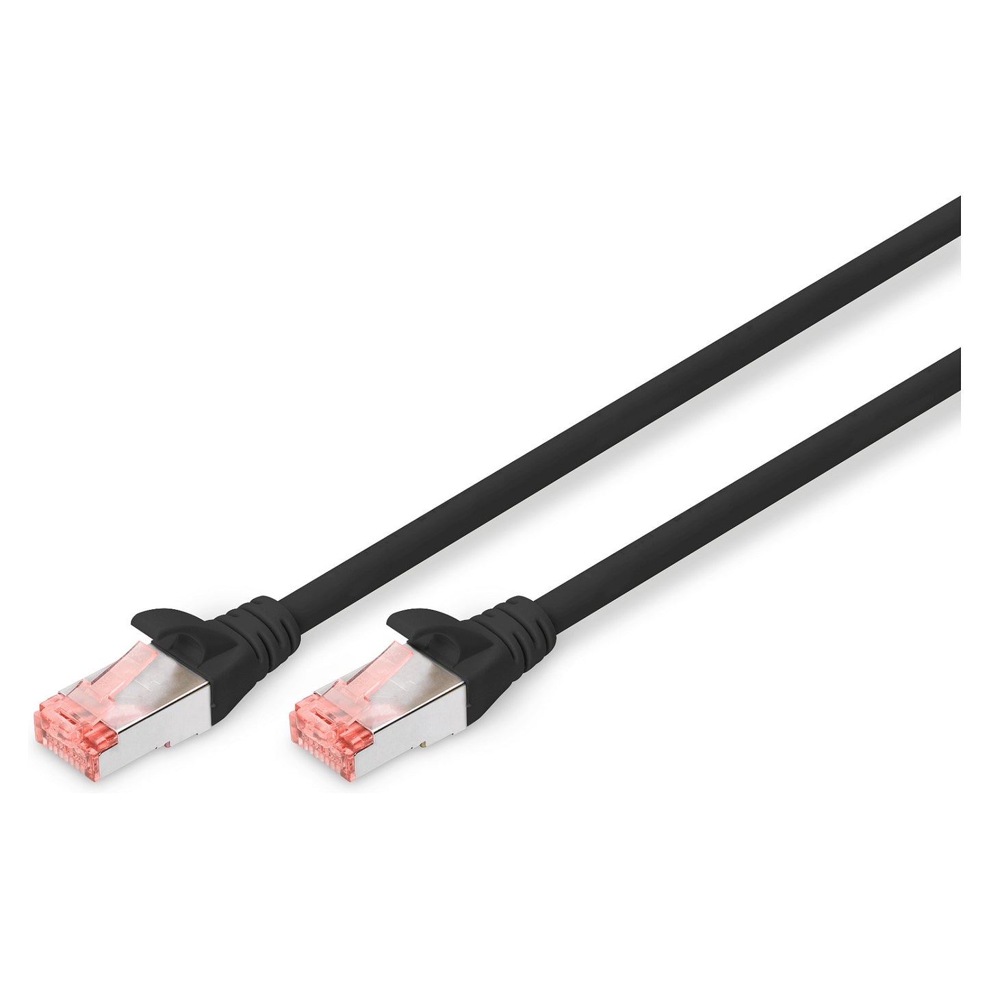 DIGITUS Patchkabel Cat6 S/FTP 2xRJ45 5.0m schw Hebelschutz Polybeutel