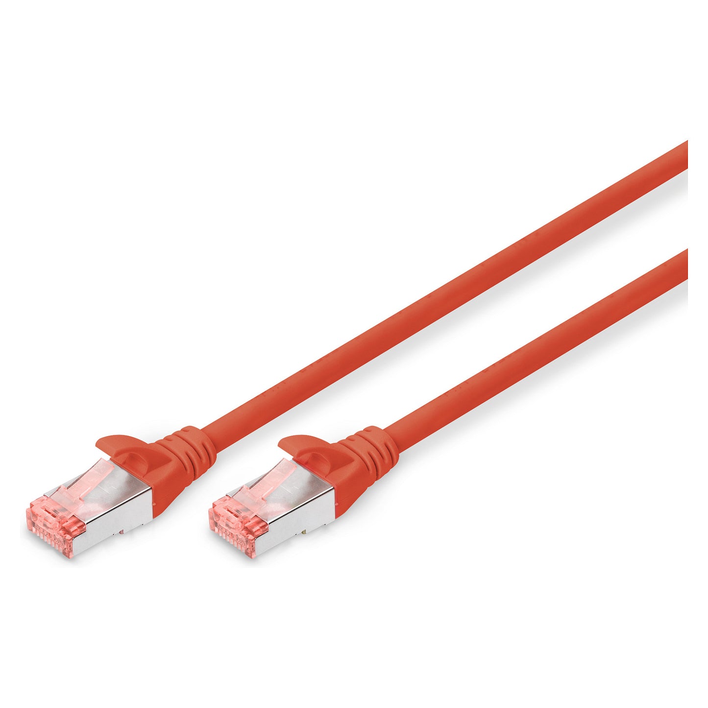 DIGITUS Patchkabel Cat6 S/FTP 2xRJ45 5.0m rot Hebelschutz Polybeutel