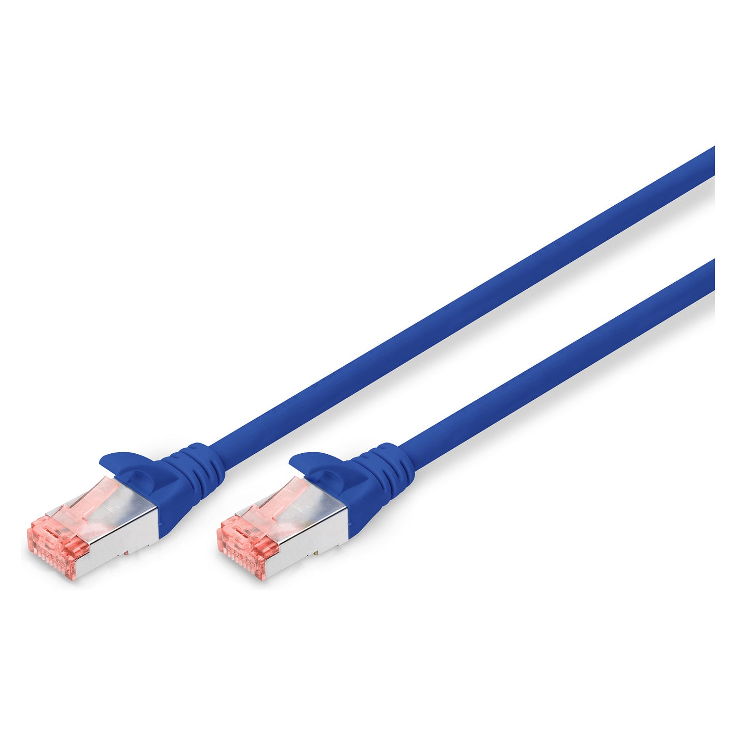 DIGITUS Patchkabel Cat6 S/FTP 2xRJ45 10.0m blau Hebelschutz Polybeutel