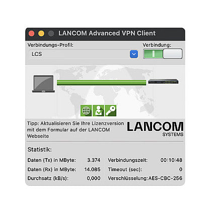 LANCOM Upgrade Advanced VPN Client (Mac, 10 Benutzer)
