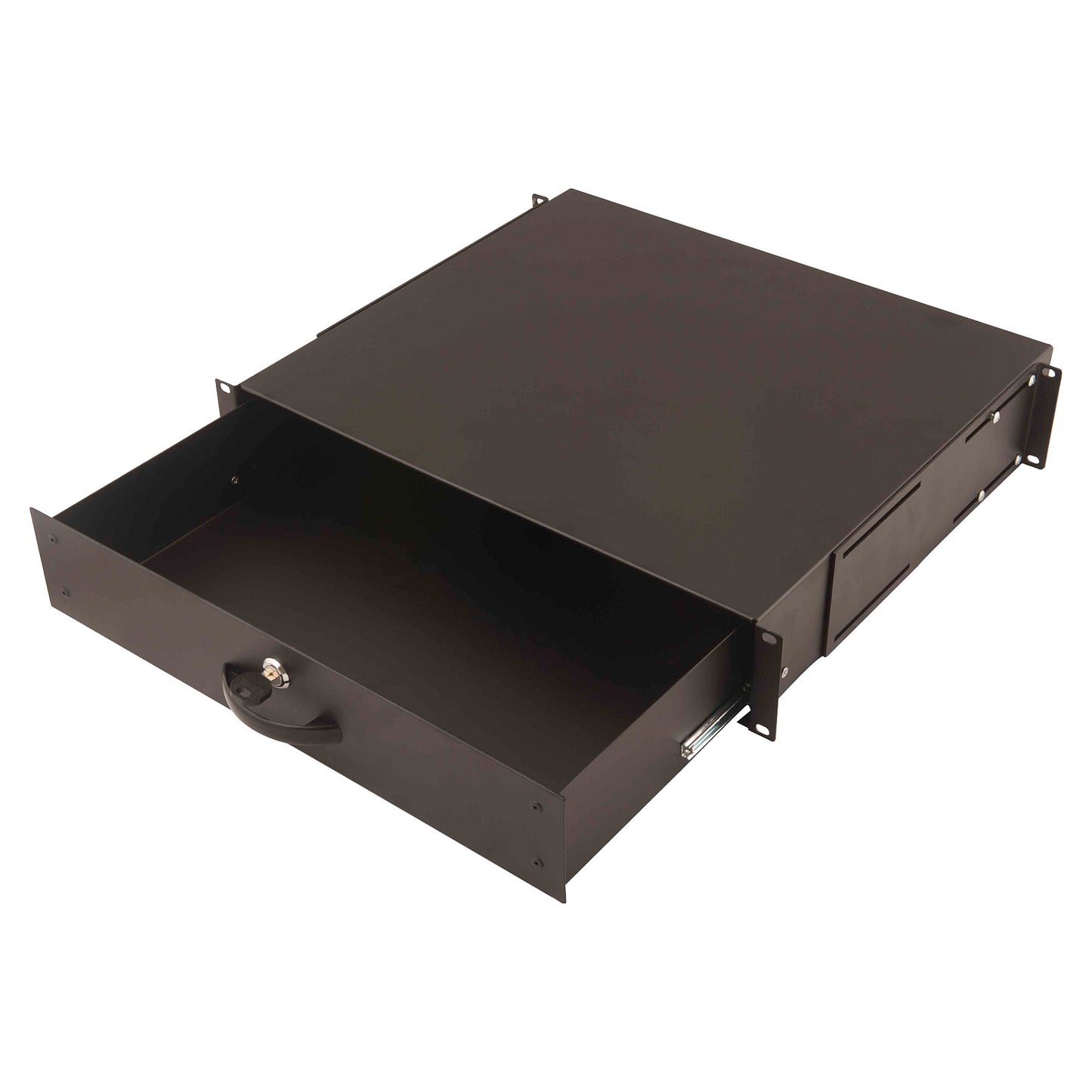 DIGITUS Schublade 2HE 483mm schwarz abschließbar