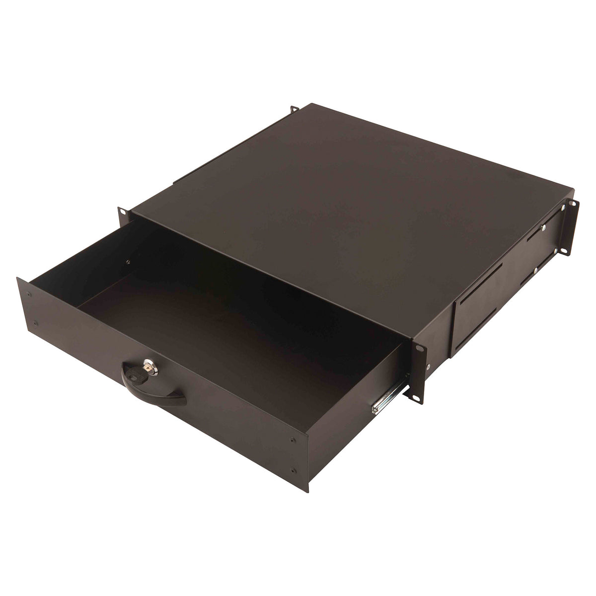 DIGITUS Schublade 2HE 483mm schwarz abschließbar