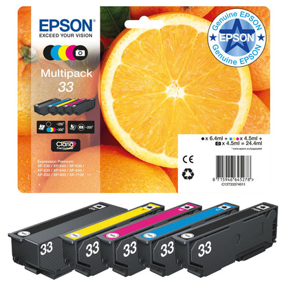 Epson Tinte 33 5er-Pack black + color T3337