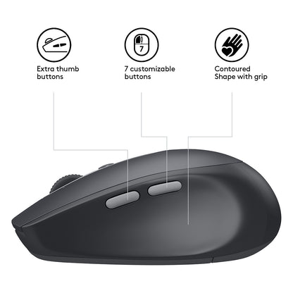Logitech M590 Silent Bluetooth Optisch Graphit