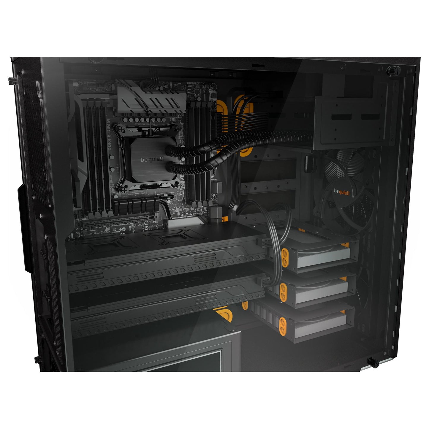Midi be quiet! PURE BASE 600 orange window