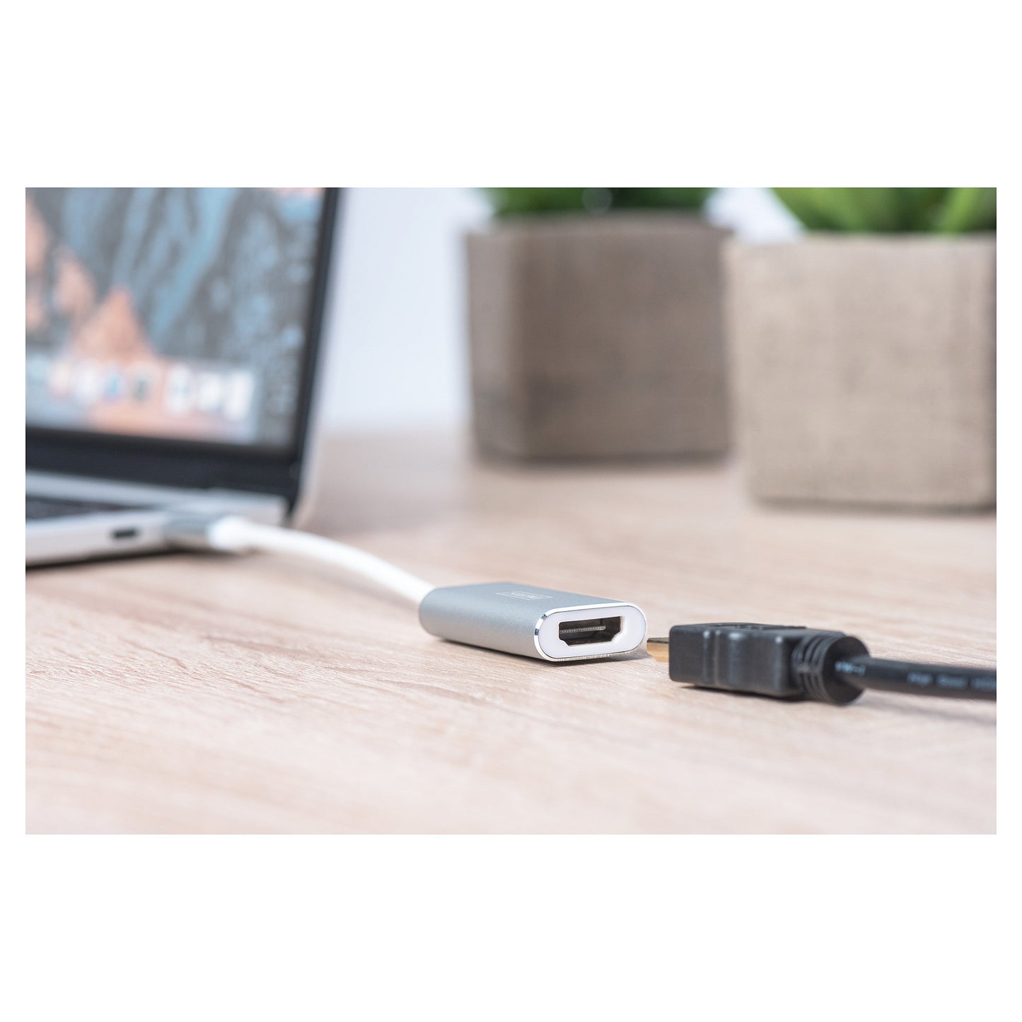 DIGITUS Adapter USB3.0/C -> HDMI 4K silb./weiß AG9310