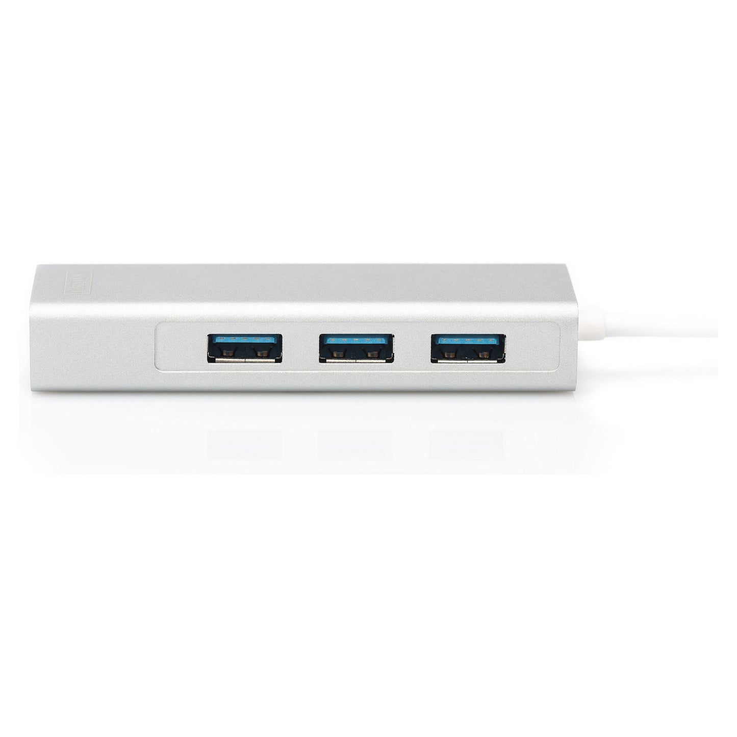 DIGITUS USB Adapter USB3.0/C -> GB Ethernet+3-Port-Hub weiss