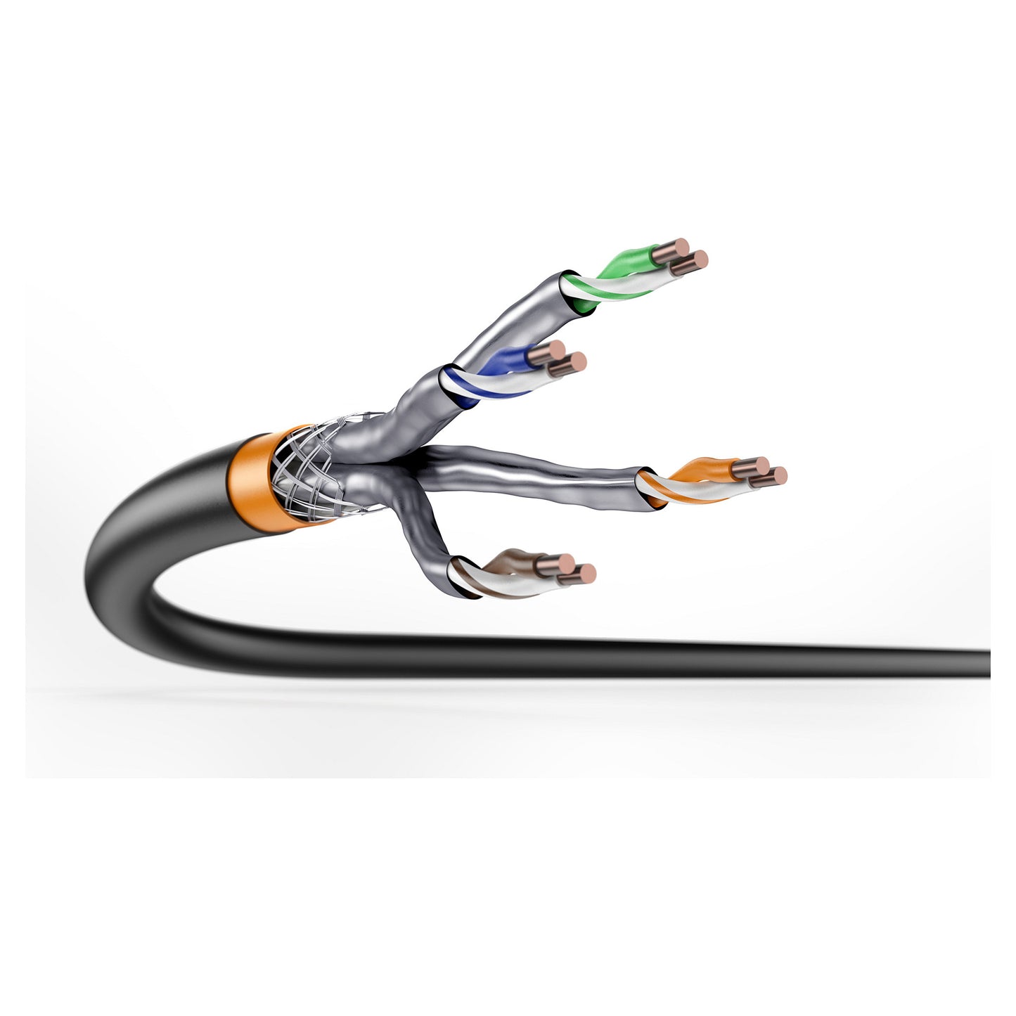 DIGITUS CAT.7 S/FTP Erdverlegekabel. simplex. PE.100m.grau