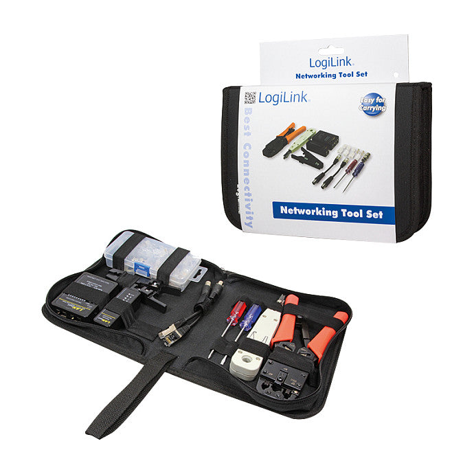 LogiLink Management Netzwerk-Werkzeugset mit Tasche 6-teilig