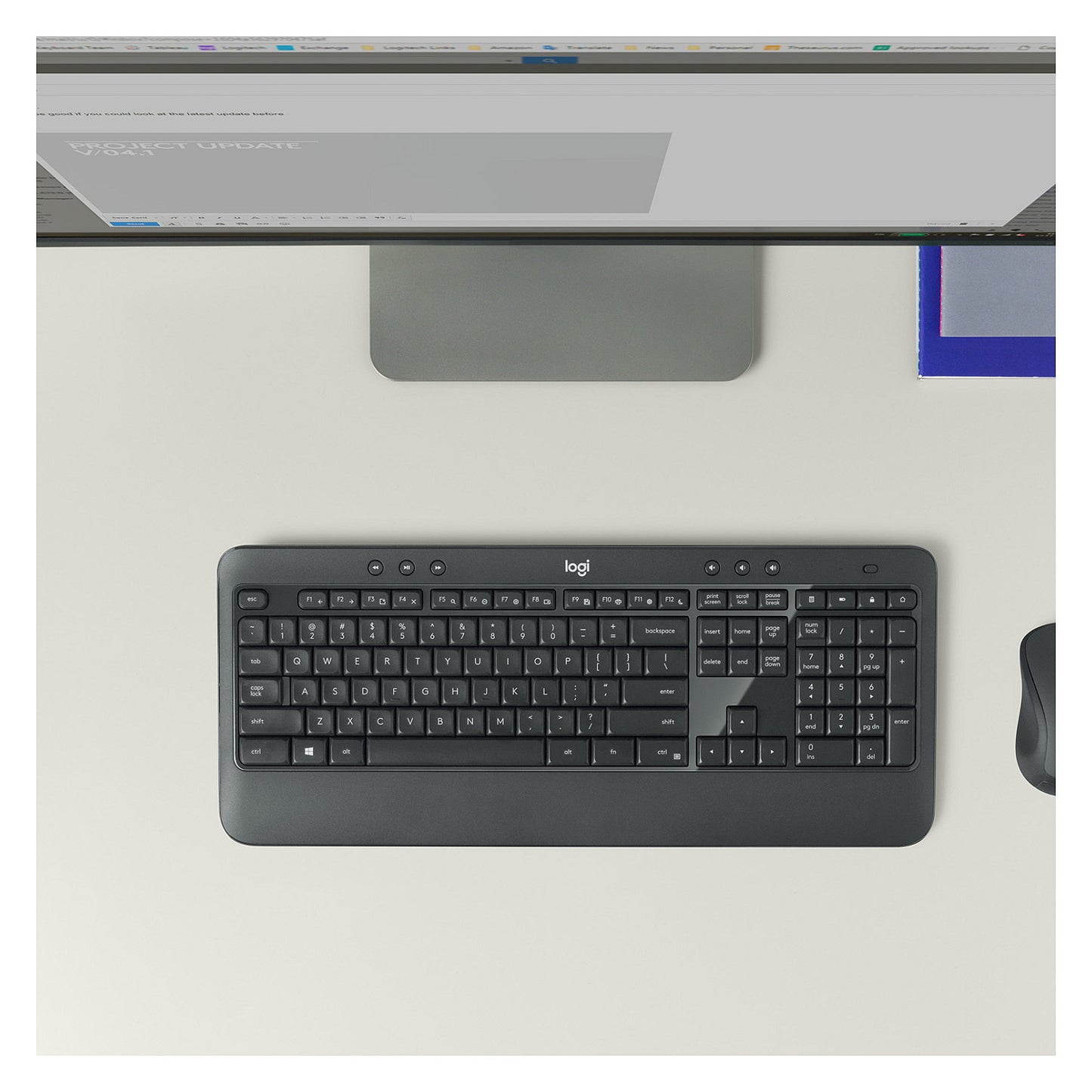 Logitech MK540 RF Wireless Azerty Belgisch Schwarz - Weiß