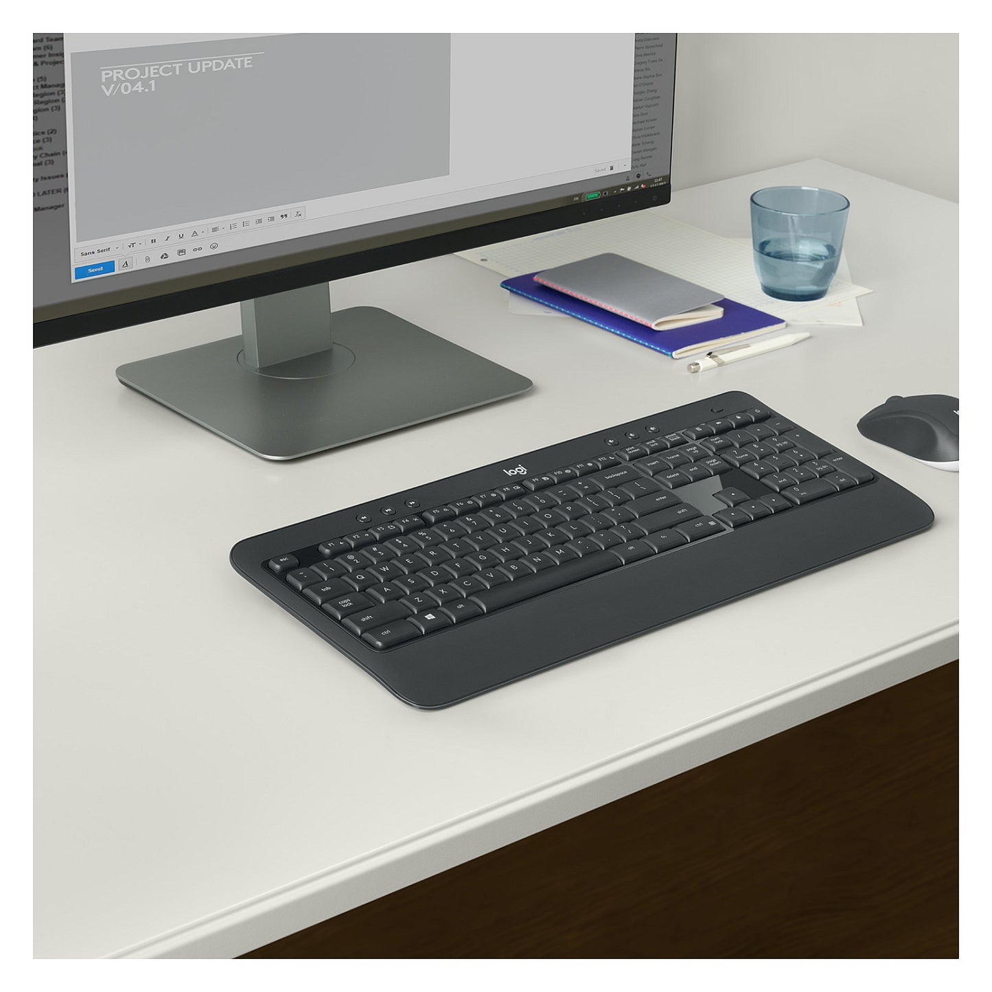Logitech MK540 RF Wireless Azerty Belgisch Schwarz - Weiß