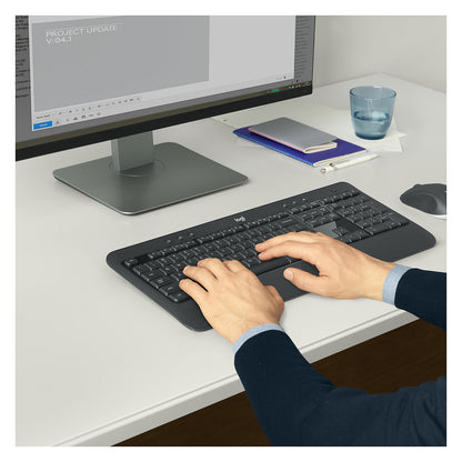 Logitech MK540 RF Wireless Azerty Belgisch Schwarz - Weiß