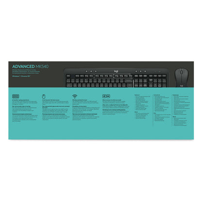 Logitech MK540 RF Wireless Azerty Belgisch Schwarz - Weiß