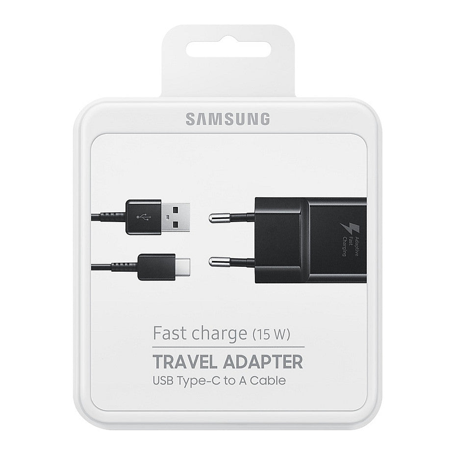Samsung Schnellladegerät 15W Netzteil inkl.Datenkabel Typ-C 1,5m Black (Bulk)