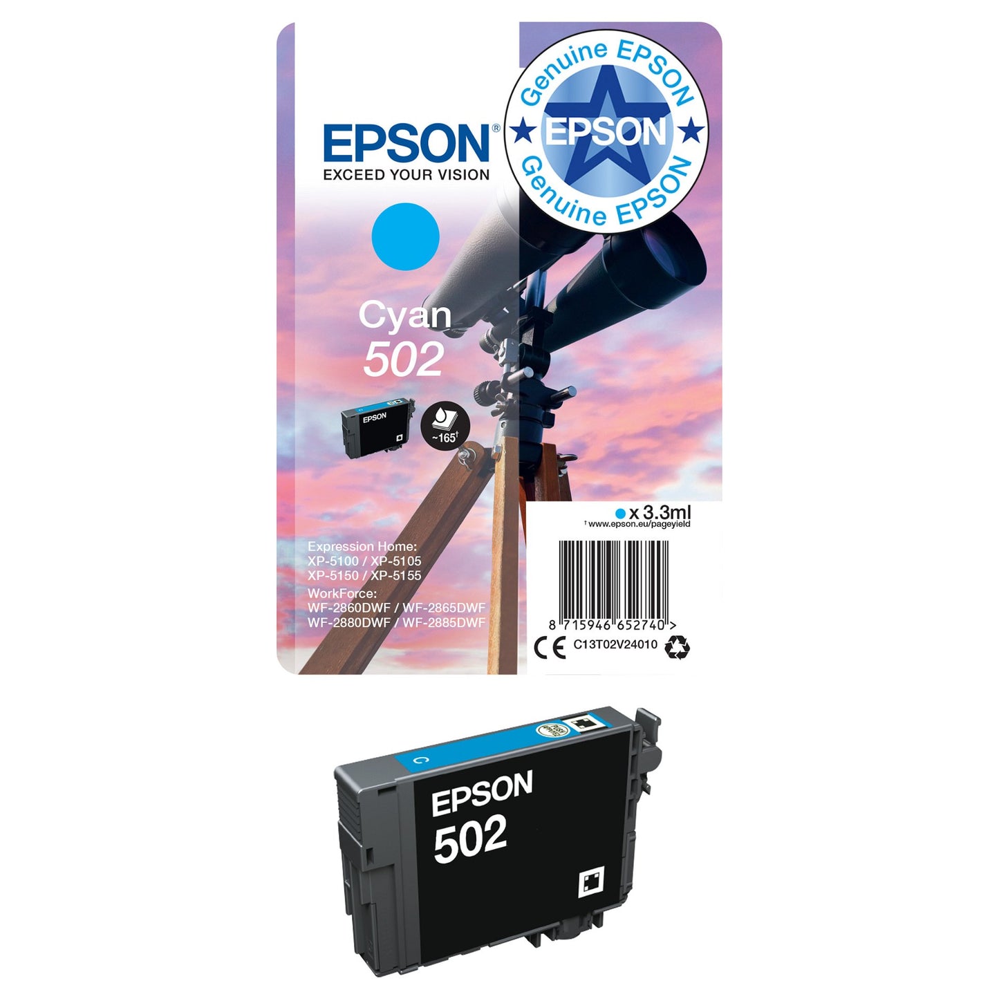 Epson 502 C13T02V14010 black